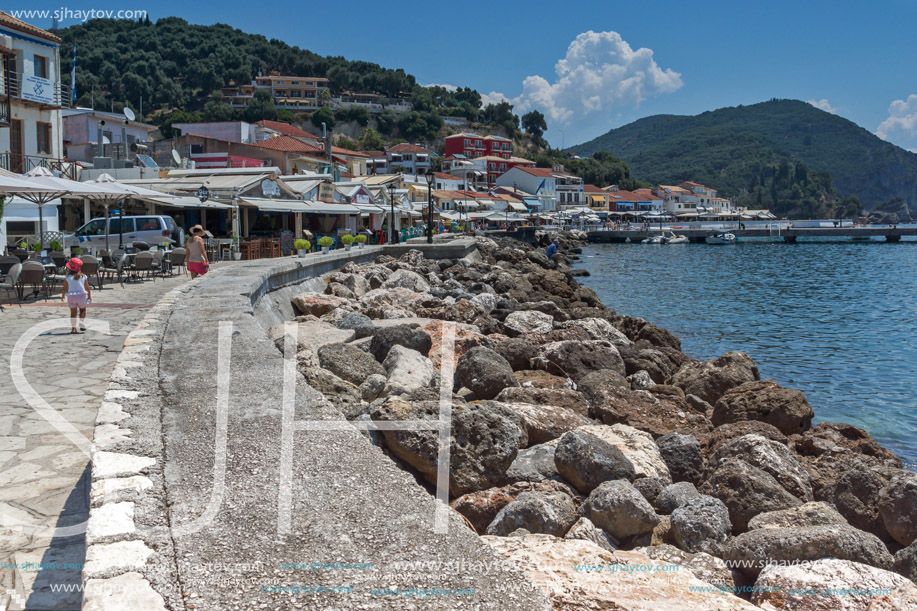Amazing Panoramic view of town of Parga, Epirus, Greece