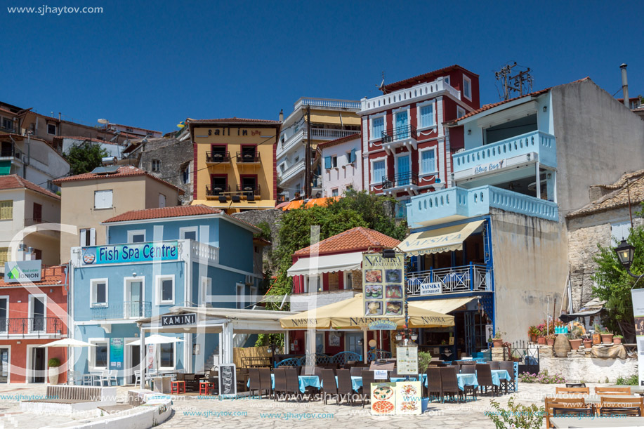 Amazing Panoramic view of town of Parga, Epirus, Greece