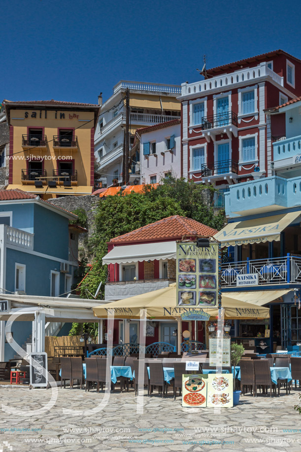 Amazing Panoramic view of town of Parga, Epirus, Greece