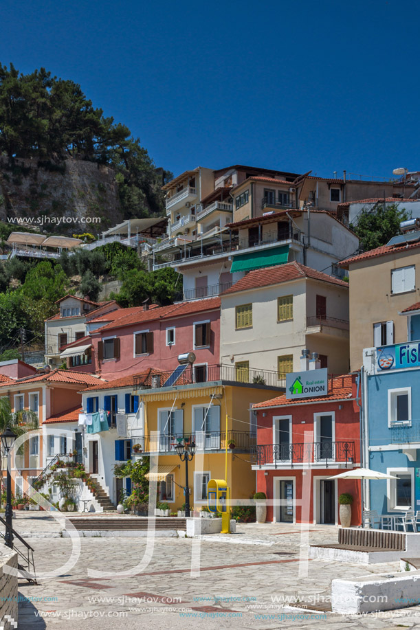 Amazing Panoramic view of town of Parga, Epirus, Greece