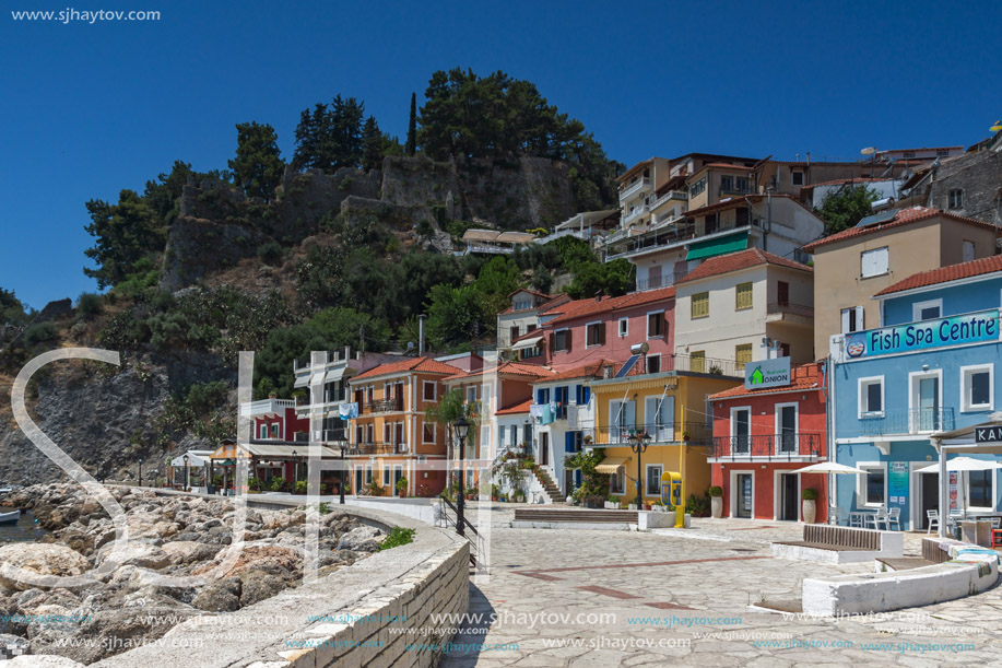 Amazing Panoramic view of town of Parga, Epirus, Greece