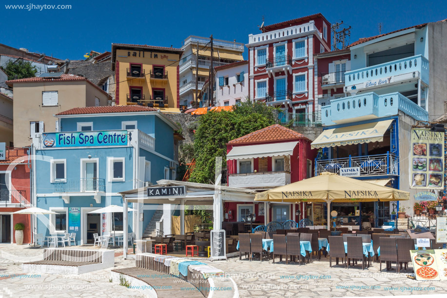 Amazing Panoramic view of town of Parga, Epirus, Greece