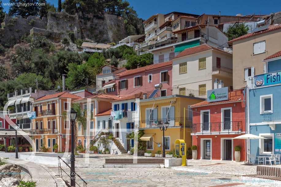 Amazing Panoramic view of town of Parga, Epirus, Greece