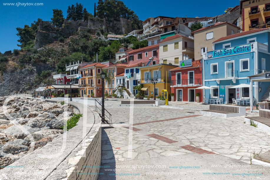 Amazing Panoramic view of town of Parga, Epirus, Greece