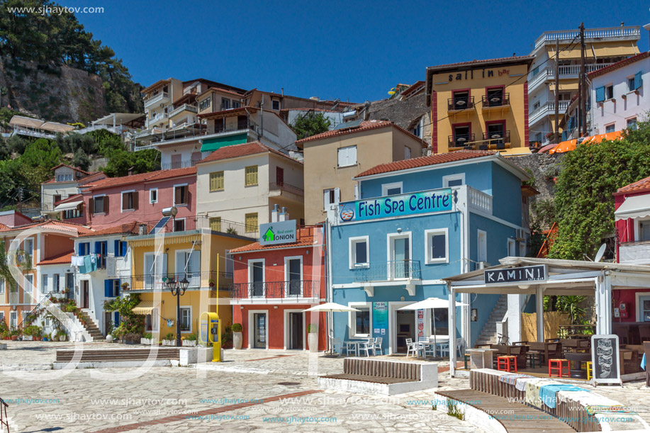 Amazing Panoramic view of town of Parga, Epirus, Greece