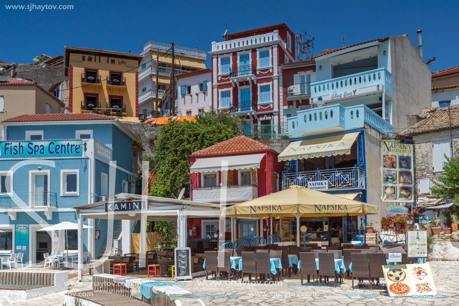 Amazing Panoramic view of town of Parga, Epirus, Greece
