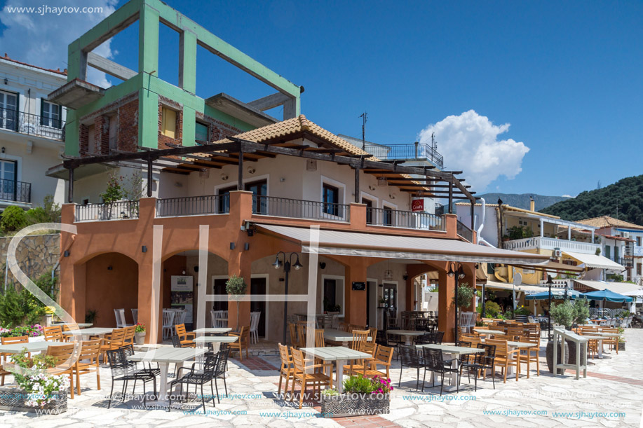 Amazing Panoramic view of town of Parga, Epirus, Greece