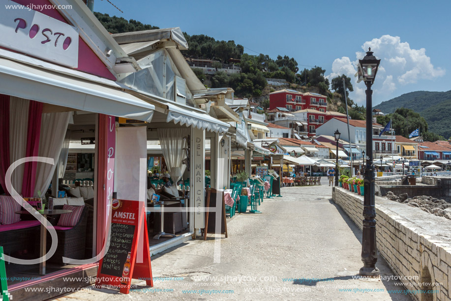 Amazing Panoramic view of town of Parga, Epirus, Greece