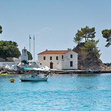 Amazing Panoramic view of town of Parga, Epirus, Greece