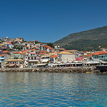 Amazing Panoramic view of town of Parga, Epirus, Greece