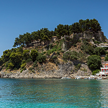 Amazing Panoramic view of town of Parga, Epirus, Greece