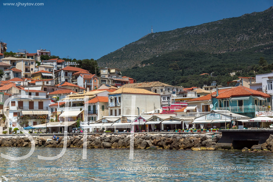 Amazing Panoramic view of town of Parga, Epirus, Greece