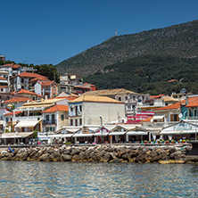 Amazing Panoramic view of town of Parga, Epirus, Greece