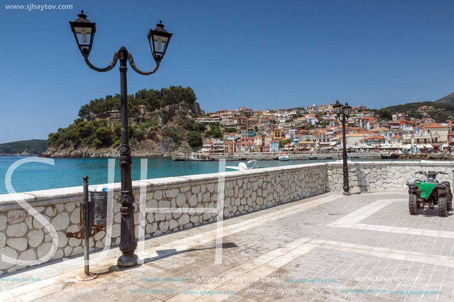 Amazing Panoramic view of town of Parga, Epirus, Greece