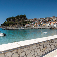 Amazing Panoramic view of town of Parga, Epirus, Greece