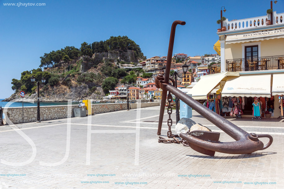 Amazing Panoramic view of town of Parga, Epirus, Greece