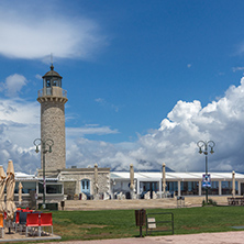 PATRAS, GREECE MAY 28, 2015: Amazing view of Lighthouse in Patras, Peloponnese, Western Greece