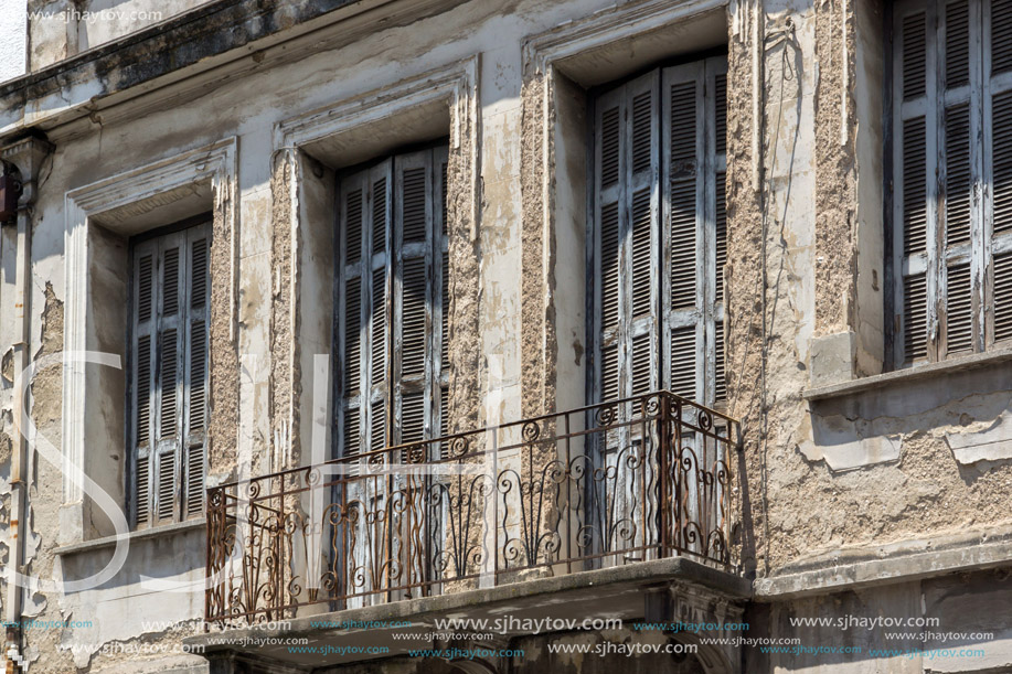 PATRAS, GREECE MAY 28, 2015: Typical street in Patras, Peloponnese, Western Greece