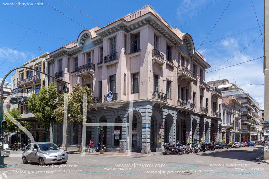 PATRAS, GREECE MAY 28, 2015: Typical street in Patras, Peloponnese, Western Greece