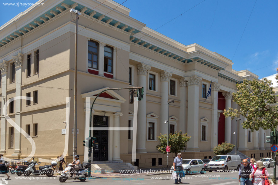 PATRAS, GREECE MAY 28, 2015: Typical street in Patras, Peloponnese, Western Greece