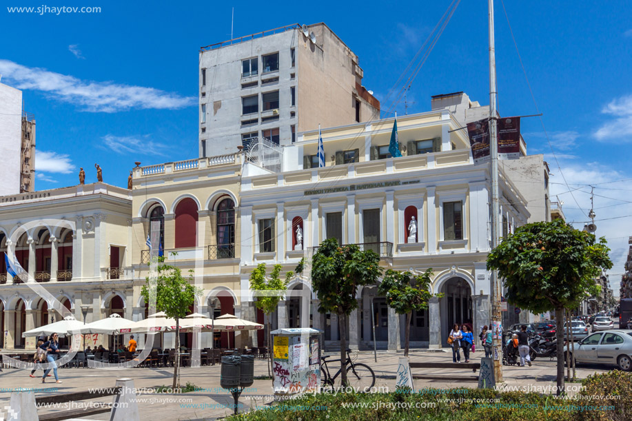 PATRAS, GREECE MAY 28, 2015: Panoramic view of King George I Square in Patras, Peloponnese, Western Greece