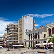PATRAS, GREECE MAY 28, 2015: Panoramic view of King George I Square in Patras, Peloponnese, Western Greece
