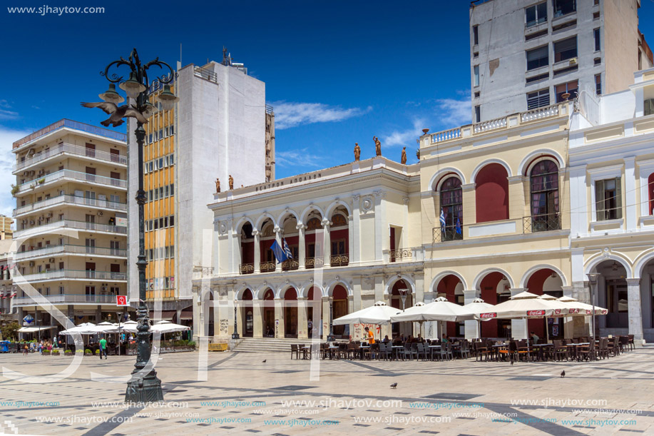 PATRAS, GREECE MAY 28, 2015: Panoramic view of King George I Square in Patras, Peloponnese, Western Greece