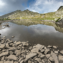 Amazing Landscape of Upper Spanopolsko lake, Pirin Mountain, Bulgaria