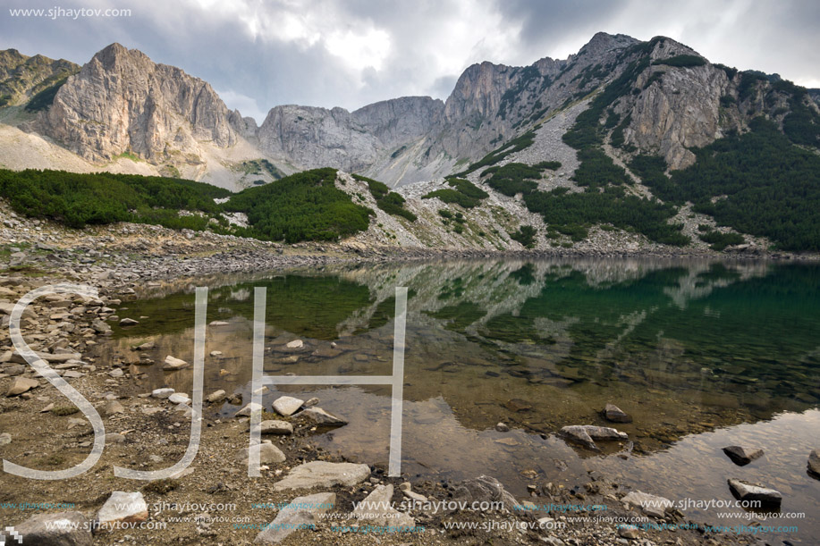 Reflection of Sinanitsa Peak in the lake, Pirin Mountain, Bulgaria
