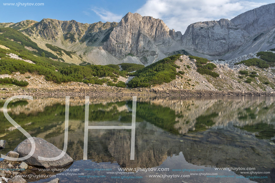 Reflection of Sinanitsa Peak in the lake, Pirin Mountain, Bulgaria