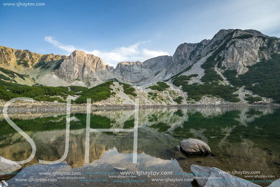 Reflection of Sinanitsa Peak in the lake, Pirin Mountain, Bulgaria