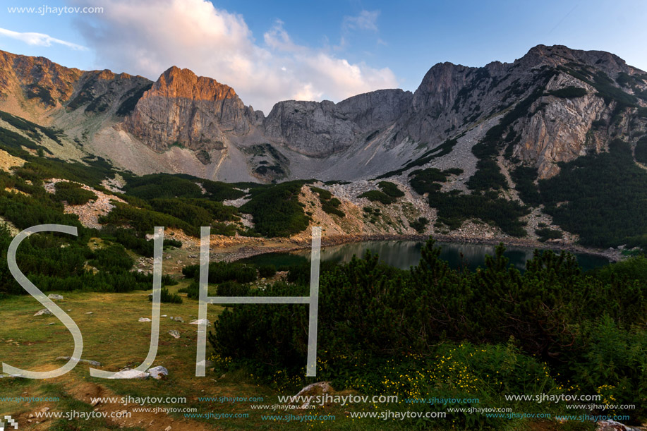 Reflection of Sinanitsa Peak in the lake, Pirin Mountain, Bulgaria