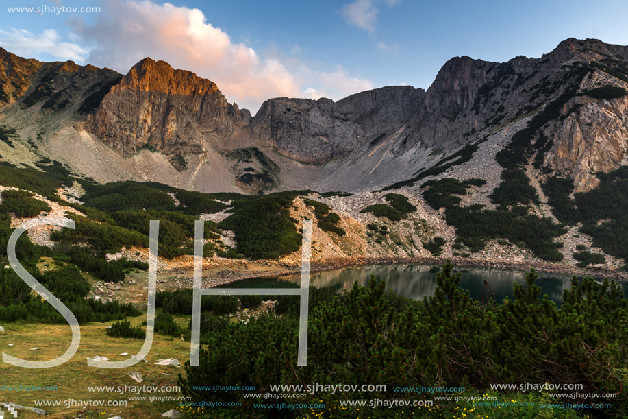 Reflection of Sinanitsa Peak in the lake, Pirin Mountain, Bulgaria