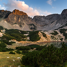 Reflection of Sinanitsa Peak in the lake, Pirin Mountain, Bulgaria