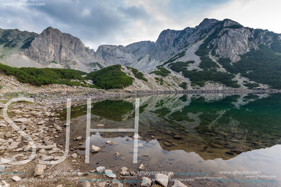 Reflection of Sinanitsa Peak in the lake, Pirin Mountain, Bulgaria