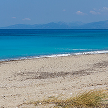Panoramic view of Girapetra Beach with blue waters, Lefkada, Ionian Islands, Greece