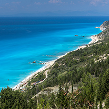 Amazing landscape with blue waters, Lefkada, Ionian Islands, Greece