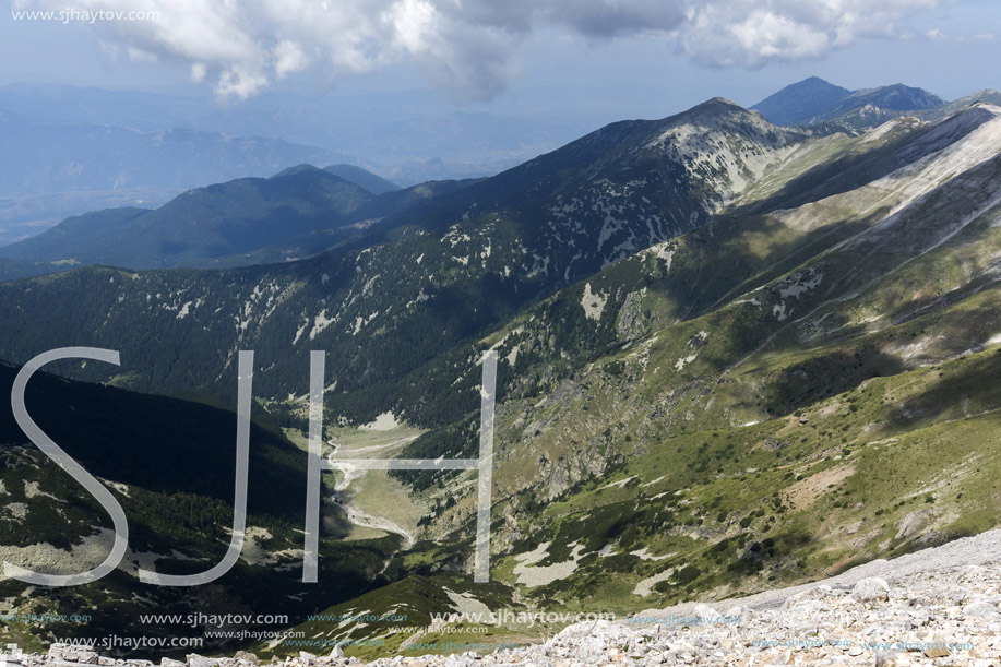 Amazing Panorama from Vihren peak, Pirin Mountain, Bulgaria