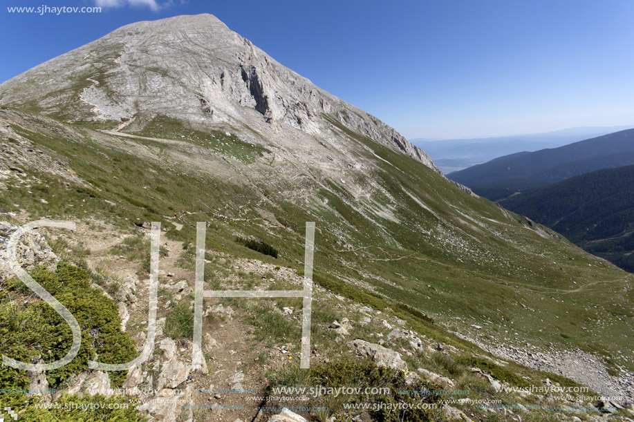 Amazing Panorama of Vihren peak, Pirin Mountain, Bulgaria