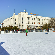 PLOVDIV, BULGARIA - JANUARY 2 2017: Tsentralen square in city of Plovdiv, Bulgaria