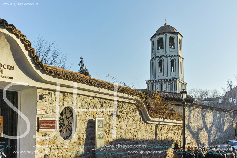 PLOVDIV, BULGARIA - JANUARY 2 2017: St. Constantine and St. Elena church from the period of Bulgarian Revival in old town of Plovdiv, Bulgaria