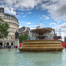 LONDON, ENGLAND - JUNE 16 2016: Trafalgar Square, City of London, England, Great Britain