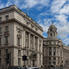LONDON, ENGLAND - JUNE 16 2016: Whitehall Street,  City of London, England, Great Britain