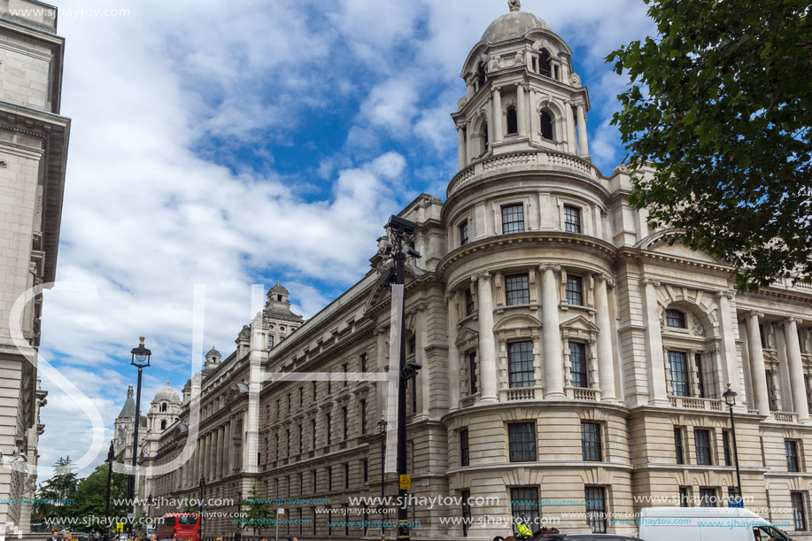 LONDON, ENGLAND - JUNE 16 2016: Whitehall Street,  City of London, England, Great Britain