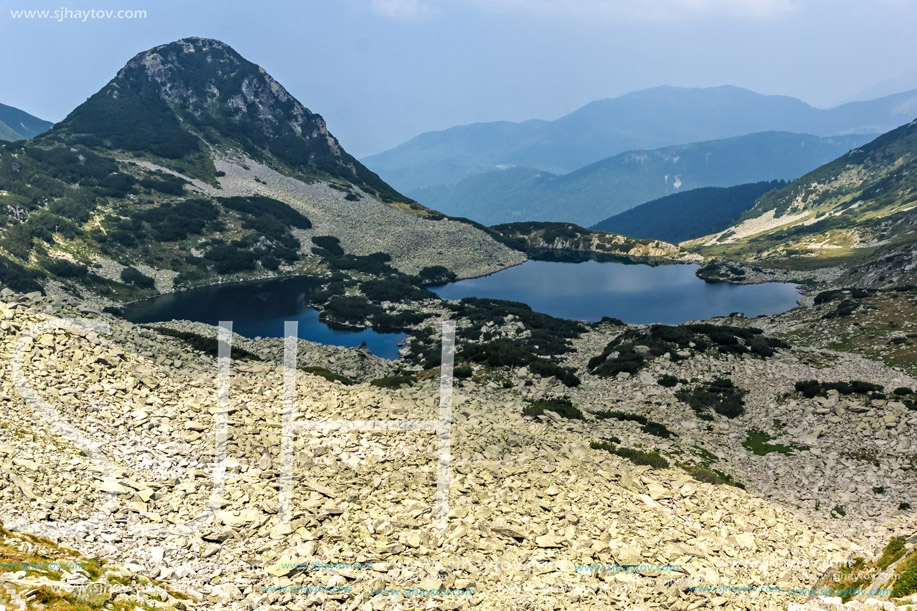 Amazing panorama to Gergiyski lakes,  Pirin Mountain, Bulgaria