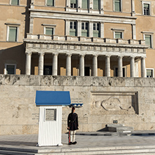 ATHENS, GREECE - JANUARY 19 2017: The Greek parliament in Athens, Attica, Greece
