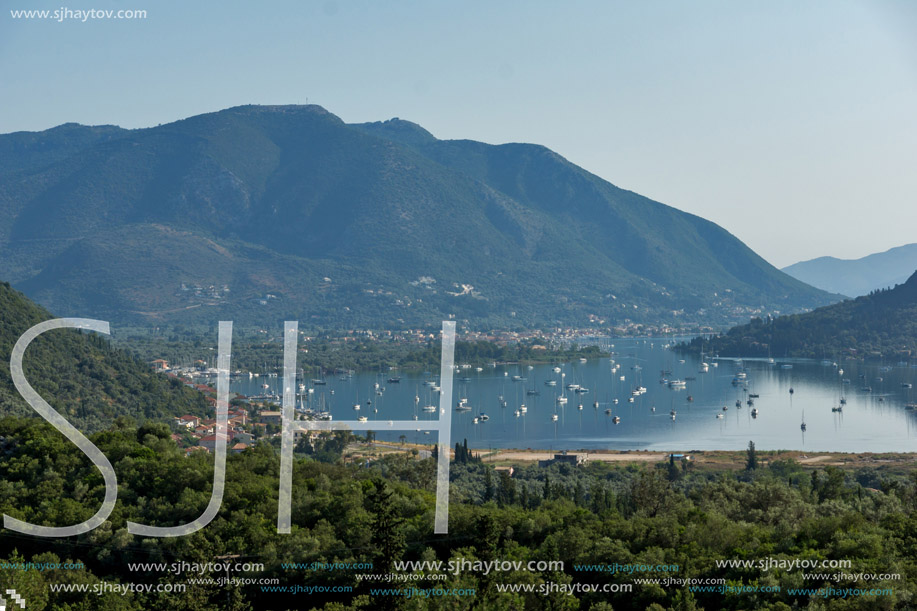 Amazing panorama of Nidri Bay, Lefkada, Ionian Islands, Greece