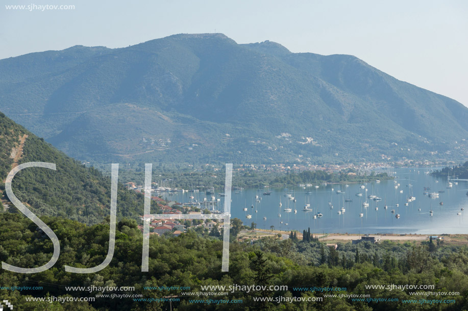 Amazing panorama of Nidri Bay, Lefkada, Ionian Islands, Greece