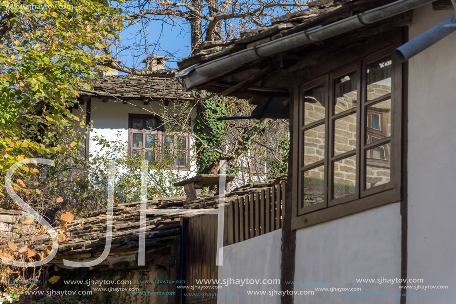 BOZHENTSI, BULGARIA - OCTOBER 29 2016:  Autumn view of village of Bozhentsi, Gabrovo region, Bulgaria
