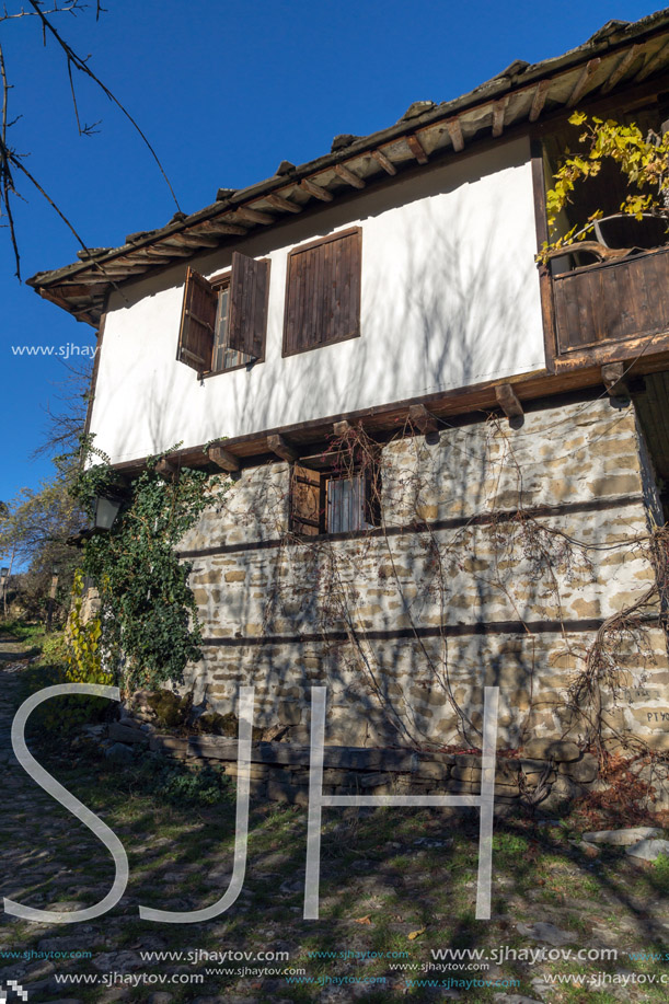 BOZHENTSI, BULGARIA - OCTOBER 29 2016:  Autumn view of village of Bozhentsi, Gabrovo region, Bulgaria
